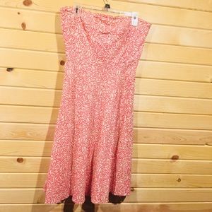 Strapless floral dress